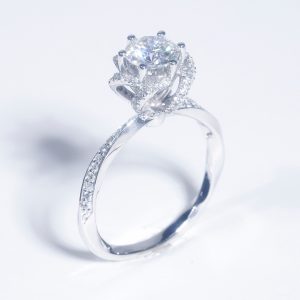 S925 Nhân nữ Halo xoắn đai xoắn Ổ 6,3mm Chủ Mois Round D tấm mois SRE082.M1.m